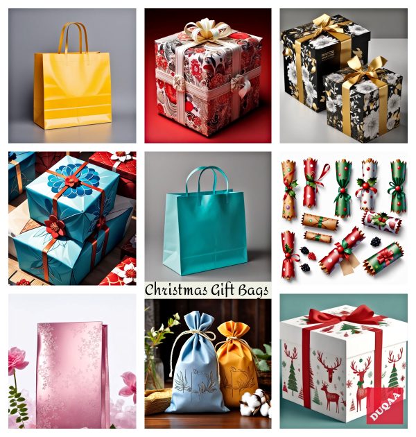 Elevate Your Gifting Experience With Duqaa's Exquisite Range Of Christmas Gift Bags! As A Trusted Supplier And Distributor, We Pride Ourselves On Delivering High-Quality Handicrafts And Decorative Products. Make This Holiday Season Memorable With Our Unique Offerings! 🎄🎉 #Duqaahandicrafts #Giftideas #Holidayseason