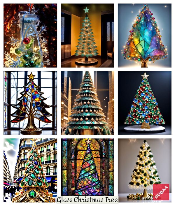 Illuminate Your Holiday Season With Duqaa's Stunning Glass Christmas Trees! 🎄✨ Hand-Blown And Adorned With Led Lights And Glitter, These Trees Are The Perfect Blend Of Beauty And Durability. Available In Various Sizes, They’re A Must-Have For Your Festive Decor! #Duqaa #Christmasdecor #Handicrafts