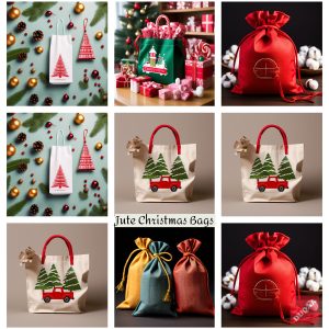 Get Ready For The Festive Season With Our Stunning Jute Christmas Bags! 🎄✨ At Duqaa, We Take Pride In Being A Leading Manufacturer And Exporter Of Unique Christmas Decorative Products. Explore Our Vibrant Collection And Make Your Holiday Gifting Special! #Duqaa #Jutechristmasbags #Handicrafts