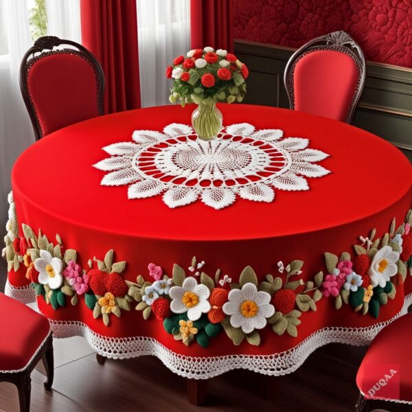This Christmas, Let Your Table Shine With Duqaa's Elegant Table Cloths! 🌟 We Are Dedicated To Manufacturing And Exporting Top-Notch Christmas Decorative Products From India. Make Every Meal A Festive Occasion With Our Unique Designs! #Exporter #Christmasstyle #Duqaahandicrafts