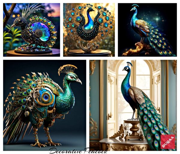 Elevate Your Festive Decor With The Exquisite Duqaa Decorative Peacock Showpiece. Crafted From A Harmonious Blend Of Iron, Wood, Fiber, Stone, And Feather, This Stunning Sculpture Is A Testament To Artistry And Elegance. As A Premier Manufacturer And Exporter Of Christmas Decorative Products, Duqaa Brings The Spirit Of India To Your Celebrations. 🌟🦚 #Duqaa #Handicrafts #Luxurydecor